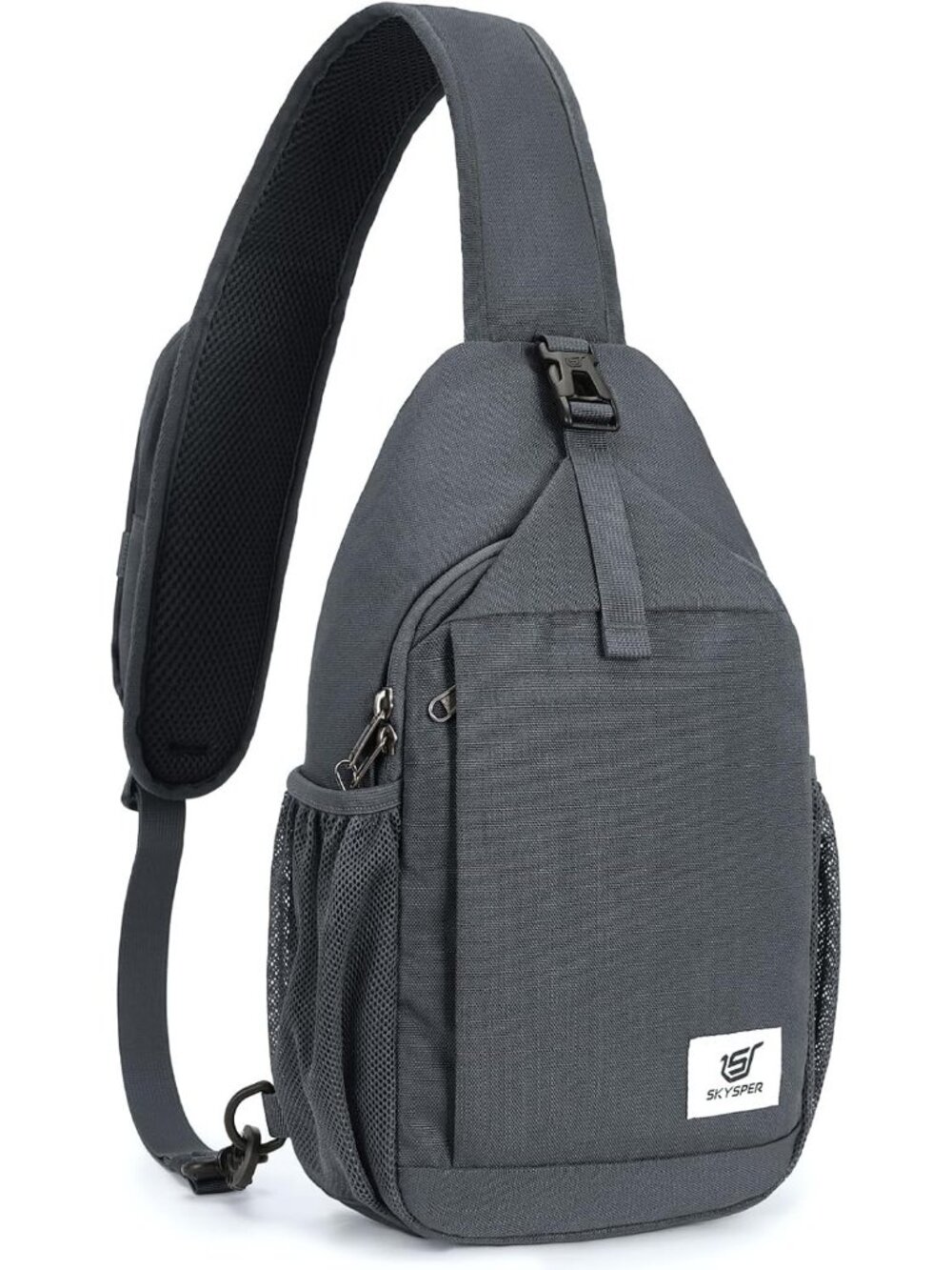 Men's Dark Grey Sling Bag Anti-Theft RFID Crossbody Travel Backpack Shoulder Bag